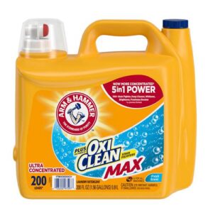 250 oz / 195 loads Arm & Hammer Liquid Laundry Detergent with Oxi Clean (PriceSmart)