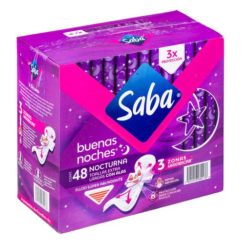 50 pack Ultra-thin overnight pads Saba(PriceSmart)