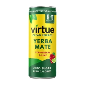 250ml Virtue Yerba Mate - Strawberry & Lime (Excelon)