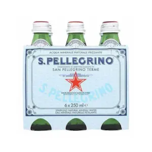 250ml S.Pellegrino Italian Sparkling Water Glass Six Pack (Alpiste)