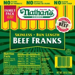 794g Nathan's Skinless Beef Franks (PriceSmart)