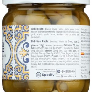 400g García de la Cruz Premium Garlic Stuffed Olives
