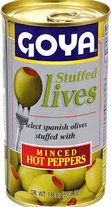 149g Minced Hot Pepper Stuffed Olives (Goya)