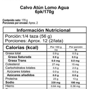 170 g Calvo Tuna Loins in Water(PriceSmart)