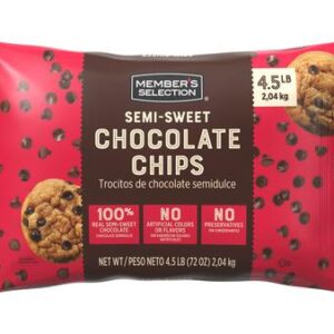 2.04 kg Member's Selection Semi-sweet Chocolate Chips (PriceSmart)