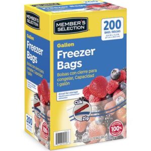 4 Units / 50 bags Member’s Selection Freezer Zipper Bags (PriceSmart)