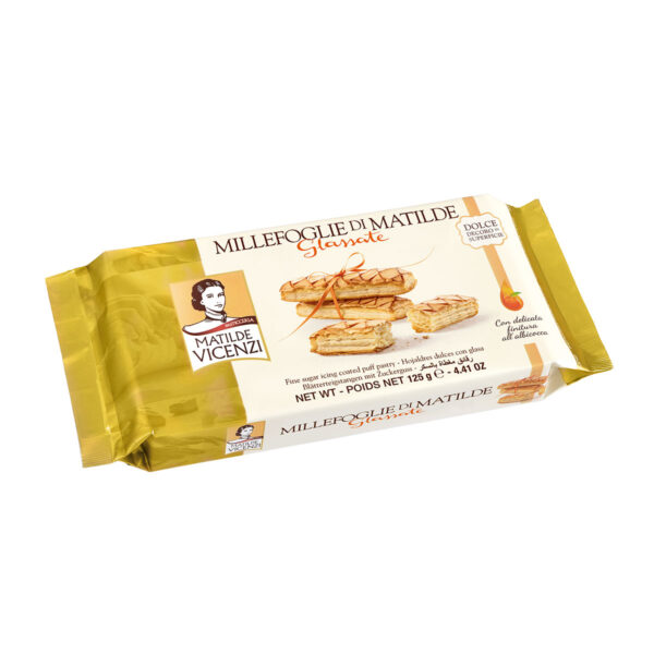 125g Matilde Vicenzi Fine Sugar Icing Coated Puff Pastry (Alpiste)