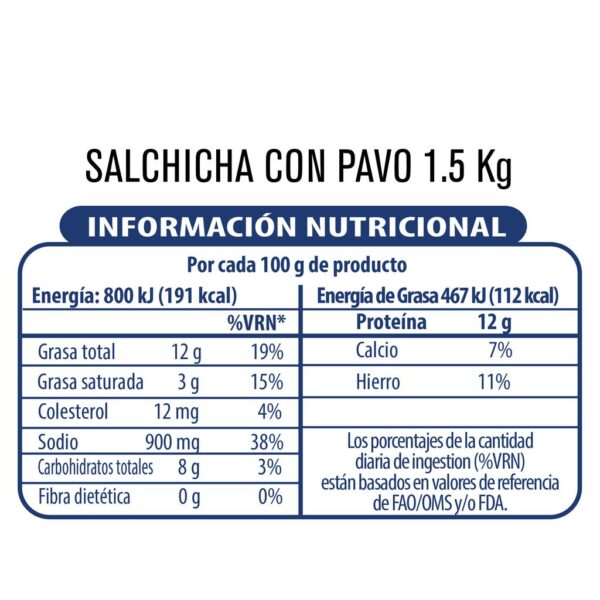 2 Units / 748 g La Extremeña Turkey Sausage