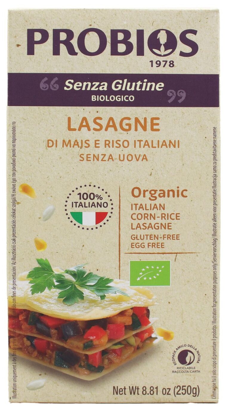 250g PROBIOS GF Organic Corn/Rice Lasagna Pasta (Ceres Organica)