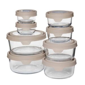Member's Selection Set of Glass Containers with Lids 16 Pieces (Pricesmart)