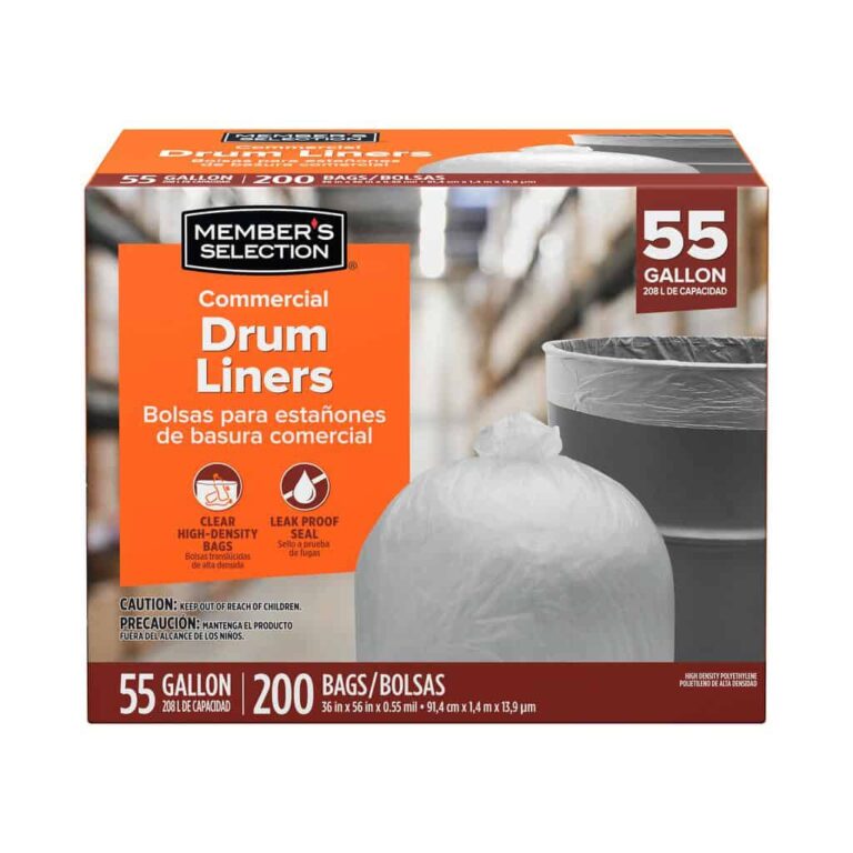 Member's Selection High-Density Trash Bags with Leak Proof Seal 200 Units / 208 L / 55 gal (Pricesmart)