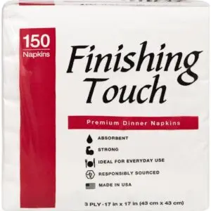 Finishing Touch Premium Dinner Napkins 150 Units (Pricesmart)