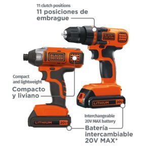 Black and Decker Wireless Impact Drill and Screwdriver Kit (Pricesmart)