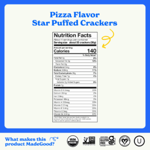 Made Good Pizza Star Puffed Crackers (Excelon)