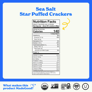 Sea Salt Star Puffed Crackers (Excelon)