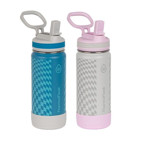 Grey & Blue ThermoFlask Stainless Steel Bottle for Children