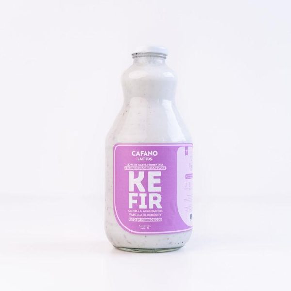 1L Vanilla and Blueberries Kefir in Glass Container (Cafano)