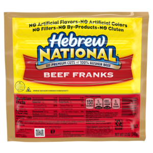 3 Units / 340 g Hebrew National Beef Hot Dog (PriceSmart)