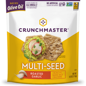 113g Crunchmaster GF Roasted Garlic Crackers (SQF)