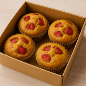 4 Artisan Strawberry Muffins (The Bakery House)