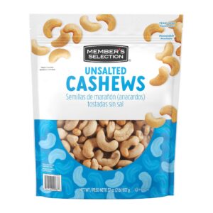 907g Member's Selection Unsalted Roasted Cashew Nuts (Pricesmart)