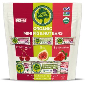 Happy Village Organic Fig and Nut Mini Bars 24 Units/20g (Pricesmart)