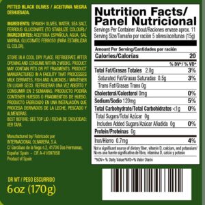 Marismas Pitted Black Olives 6 Units/170g (Pricesmart)