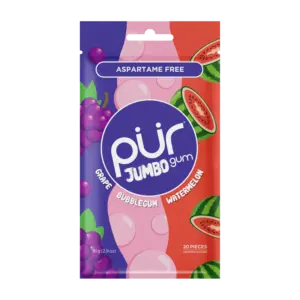 81g PUR Grape Bubblegum Watermelon 20pc Bag