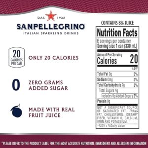 6pk Sanpellegrino Zero Pomegranate And Orange Italian Sparkling Beverage