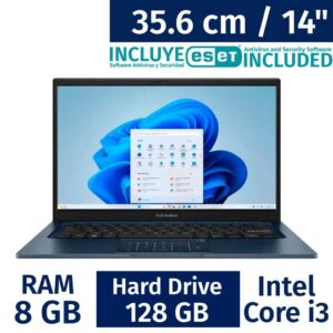 Asus 356 cm 14 Inches Laptop Intel Core i3 8 Gigabytes 128 Gigabytes X1404VAI38128 ESET Antivirus