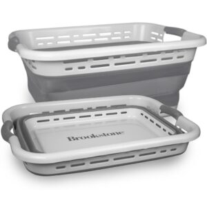 Brookstone Folding Clothing Basket 2 Units