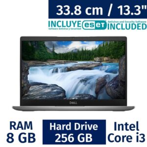 Dell 338 cm 133 Latitude Laptop Intel Core i3 8 Gigabytes 256 Gigabytes LAT0187823 ESET Antivirus