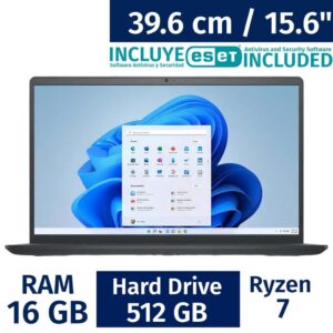Dell 3962 cm 156 Inches Laptop AMD Ryzen 7 16 Gigabytes 512 Gigabytes ESET Antivirus