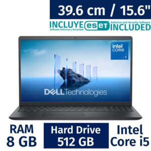 Dell 3962 cm 156 Laptop Intel Core i51334U 8 Gigabytes 512 Gigabytes LDC152505315BLKPUS ESET Antivirus