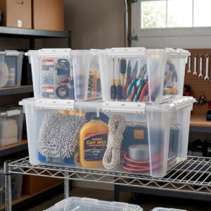 Greenmade Set of Clear Storage Containers with Lids 3 Units