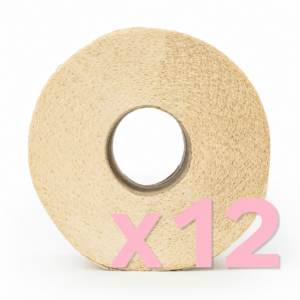 12 Rolls Jumbo Roll Bamboo Fiber Industrial Toilet Paper (Kleantab)