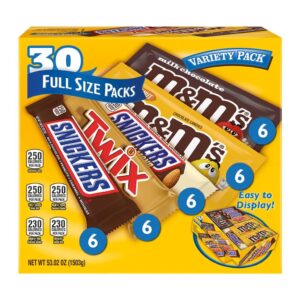 15kg Snickers Twix MMs Chocolate Bar Mix 30 Units