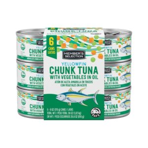 170g Memberx27s Selection Yellowfin Tuna with Vegetables in Oil 6 Units
