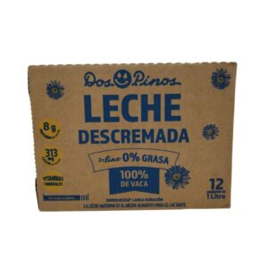 1L Dos Pinos Skim Milk 12 Units