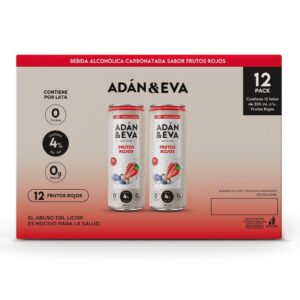 355ml Adán Eva Red Berry Flavored Carbonated Alcoholic Beverage 12 Units