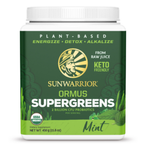 454g Sunwarrior Mint Organic Ormus SuperGreens Probiotics (SIS)