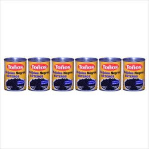 570g Toños Canned Whole Black Beans 6 Units