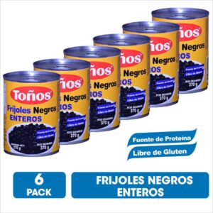 570g Toños Canned Whole Black Beans 6 Units