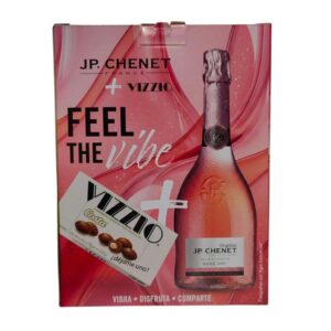 750ml Pack of JP Chenet Rosé Dry Sparkling Wine Chocolate Vizzio 70 g