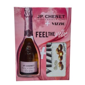 750ml Pack of JP Chenet Rosé Dry Sparkling Wine Chocolate Vizzio 70 g