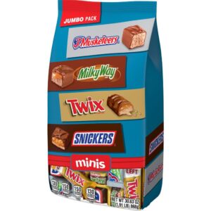 868g Snickers Twix Milky Way And 3 Musketeers Chocolate Minis Variety Pack