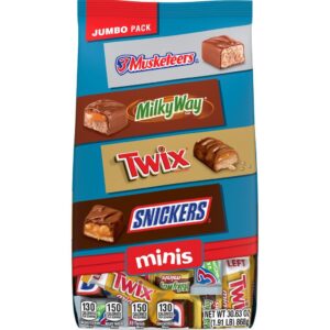 868g Snickers Twix Milky Way And 3 Musketeers Chocolate Minis Variety Pack