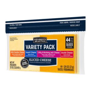 907g Memberx27s Selection Sliced Assorted Cheese Pack