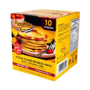 90g Pupusitica Mixed Pupusa with Pork Crackling and Beans 10 Units