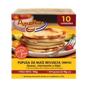 90g Pupusitica Mixed Pupusa with Pork Crackling and Beans 10 Units